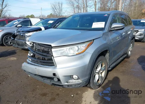 2015 Toyota Highlander Limited V6 from USA, damaged, VIN 5TDDKRFHXFS219776
